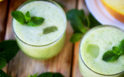 Refreshing Honeydew Melon with Ginger & Mint (Natural Fruit Juice)